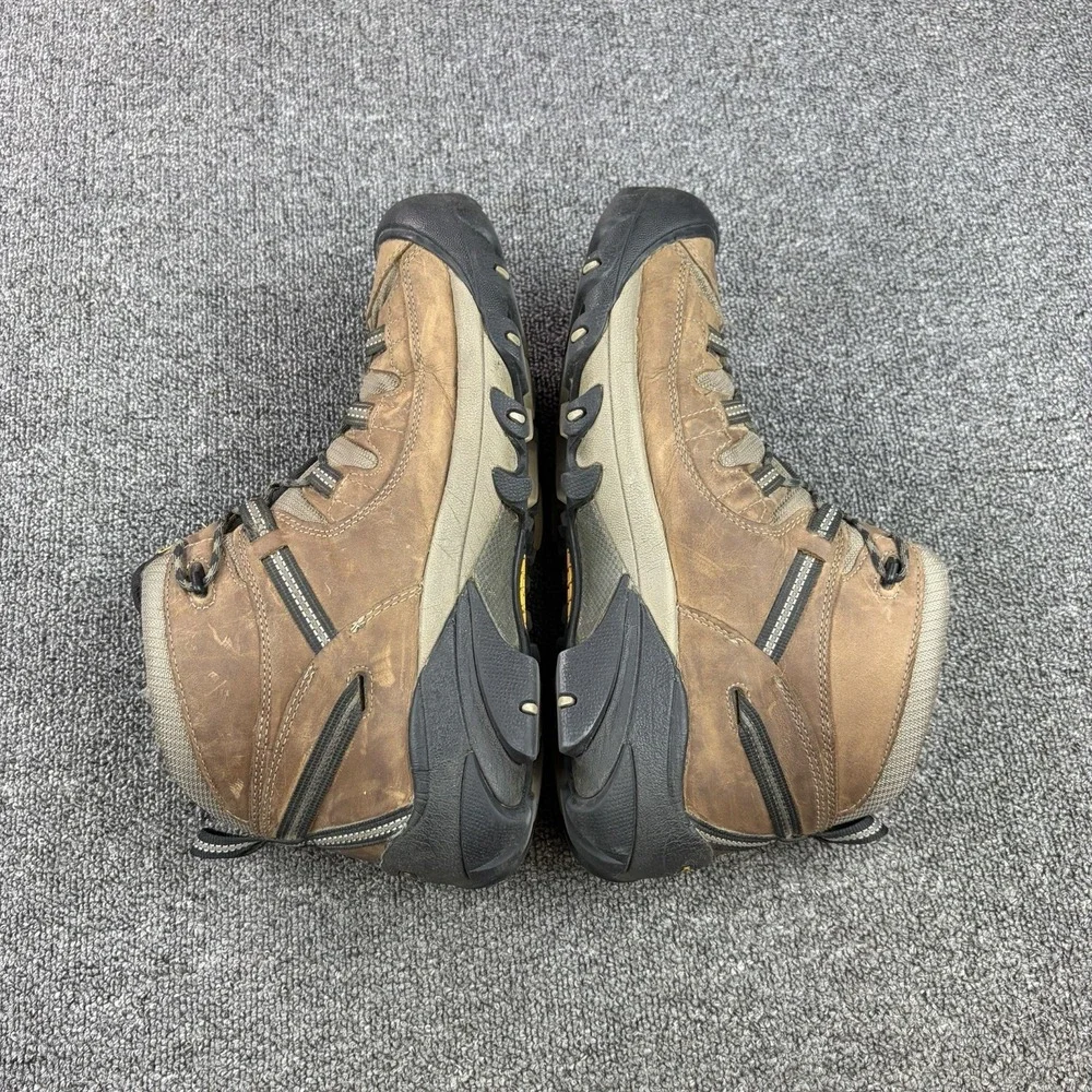 KEEN Targhee II Mid Waterproof Hiking Boots Brown Leather Mens 13 1008418